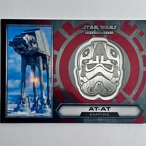 2014 Topps STAR WARS CHROME PERSPECTIVES Helmet Medallion Card / AT-AT DRIVER